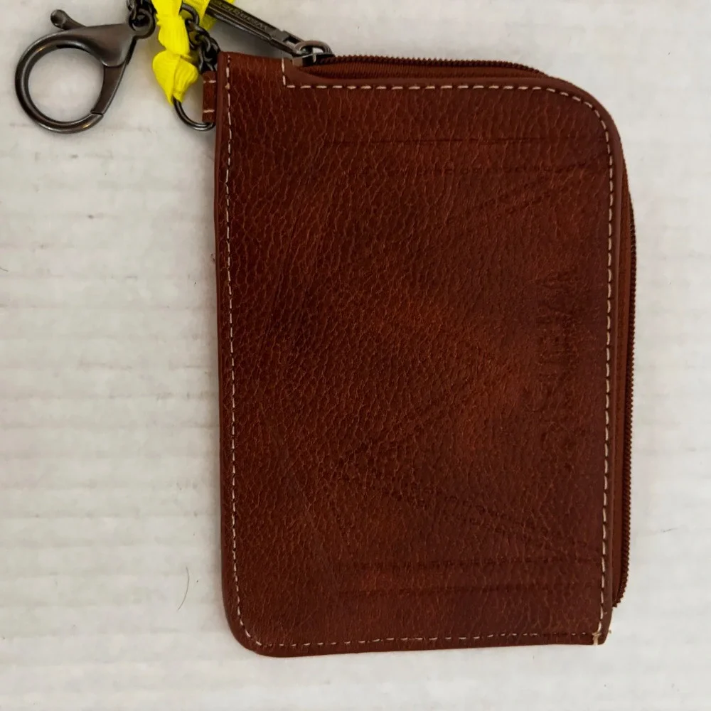 Wrangler Card Holder Wallet Womens Red Brown‎ Southwestern Keychain cowgirl New